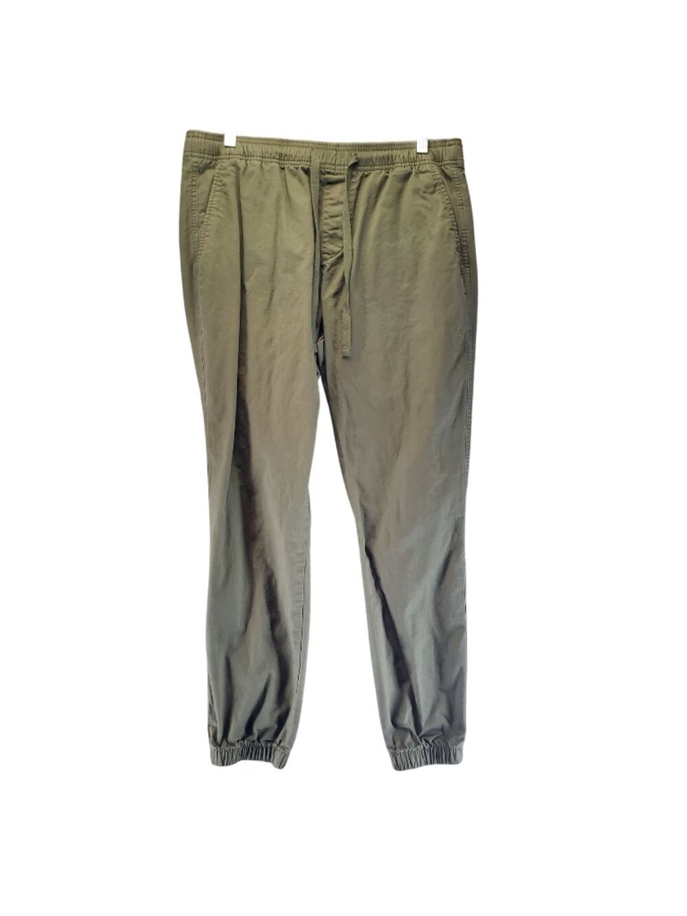 Gap Pants Womens Medium Moss Green Canvas Elastic Cuffs Drawstring Jogger